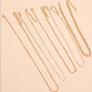 Gold necklace set